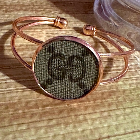new Gucci monogram rose gold upcycle bangle upcycled luxury designer entrupy bag - Picture 1 of 3